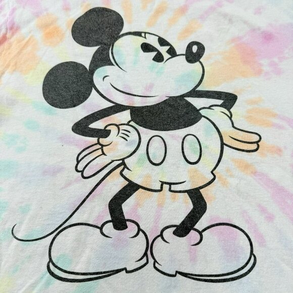 Disney Mickey Mouse TShirt Tie Dyed Size M Men Women Unisex Colorful Rainbow Top - Picture 4 of 10